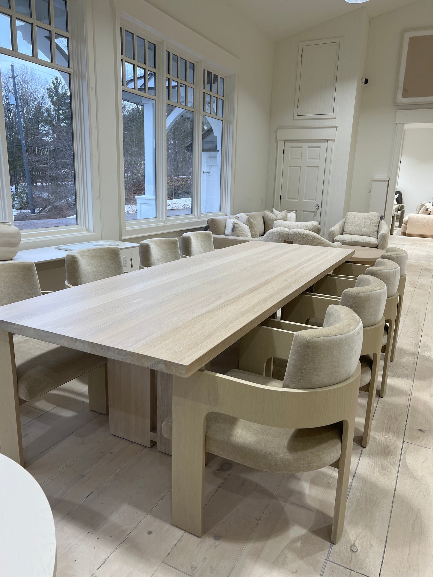 Split Dining Table Custom 114x38