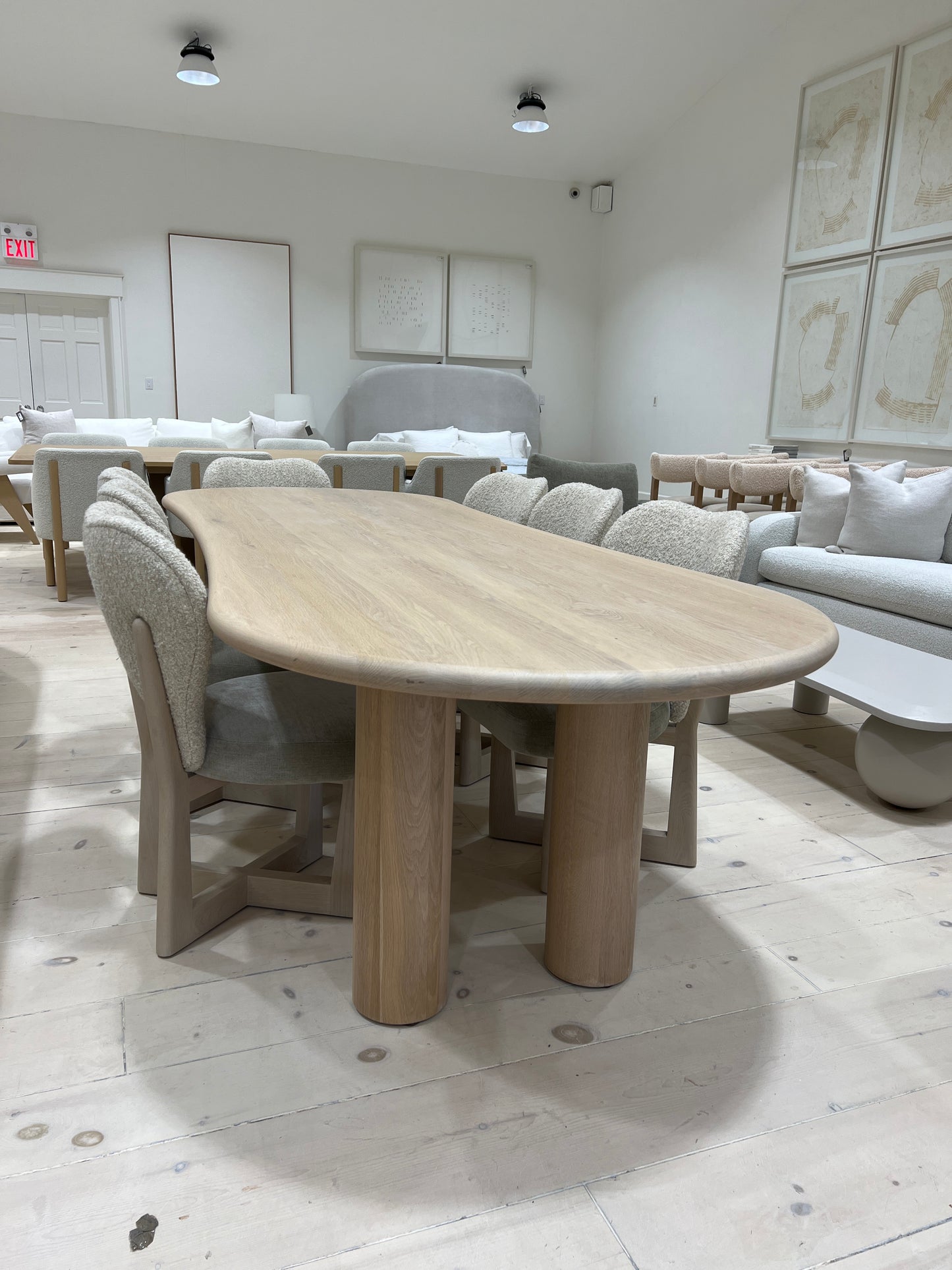 Darby Curved Dining Table 120x42