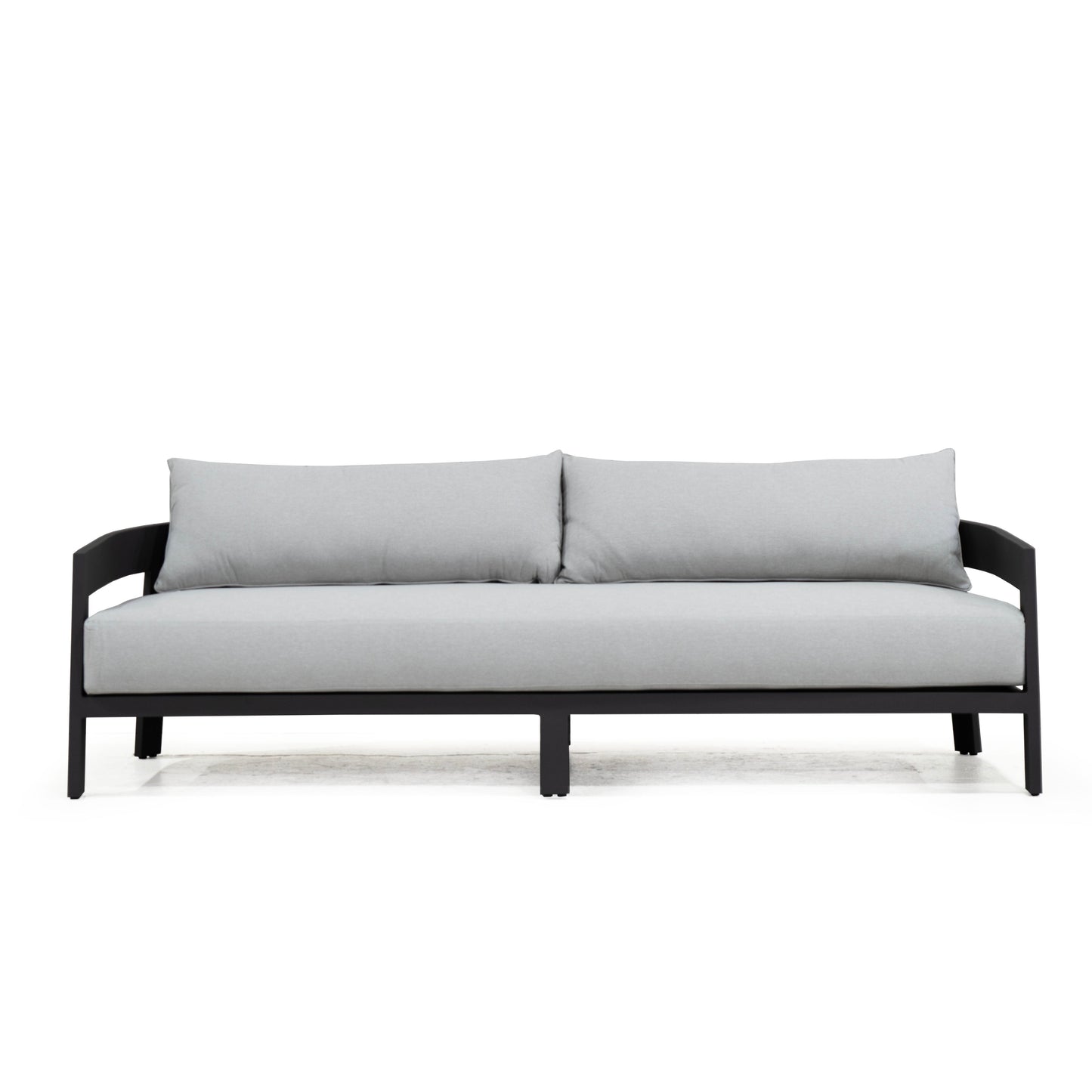 As Shown: in Vena Grey fabric.