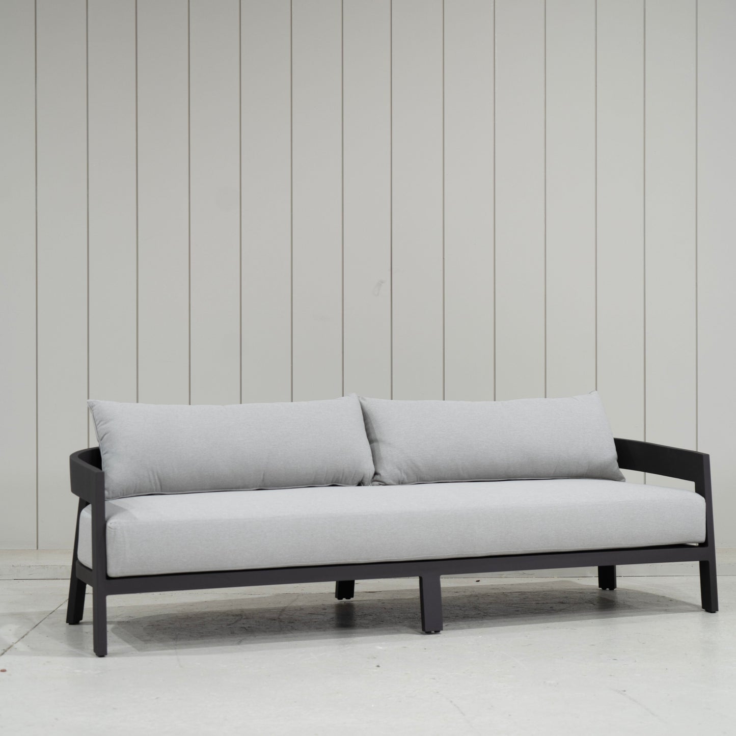 As Shown: in Vena Grey fabric.