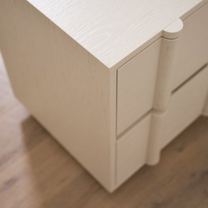 As Shown: 24"L x 20"D x 25"H | Material: Solid Ash | Finish: Wire Brushed Painted EdgeComb Grey