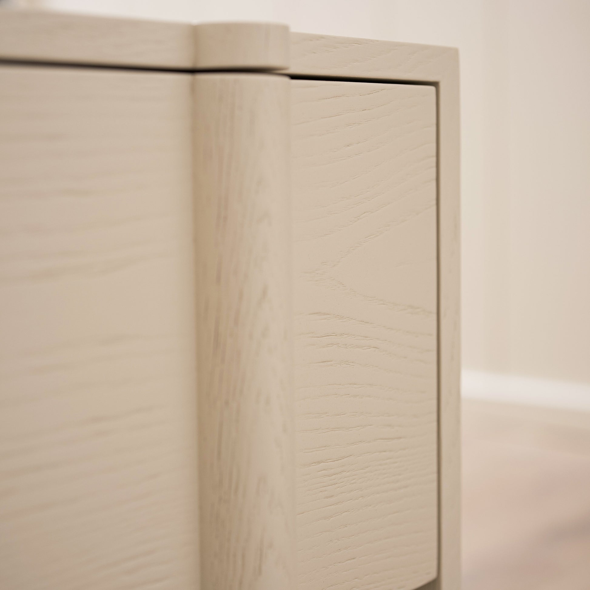 As Shown: 24"L x 20"D x 25"H | Material: Solid Ash | Finish: Wire Brushed Painted EdgeComb Grey