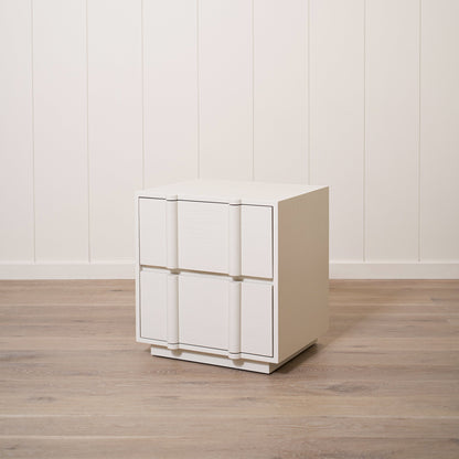 As Shown: 24"L x 20"D x 25"H | Material: Solid Ash | Finish: Wire Brushed Painted EdgeComb Grey