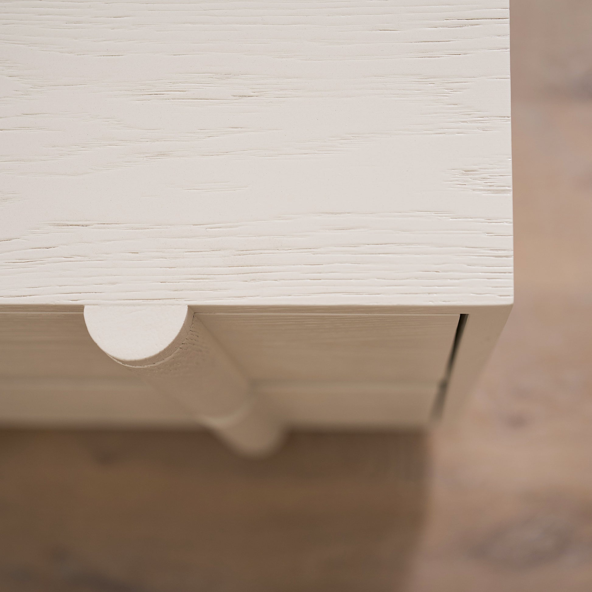 As Shown: 24"L x 20"D x 25"H | Material: Solid Ash | Finish: Wire Brushed Painted EdgeComb Grey