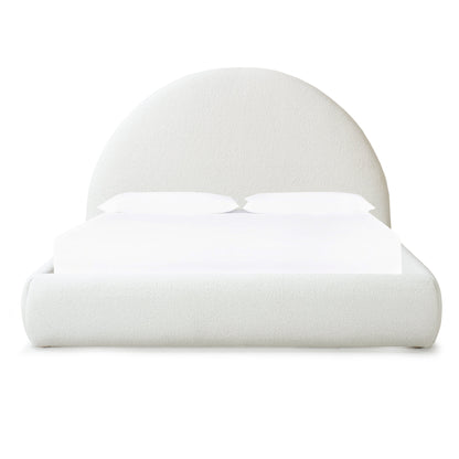 As Shown: King | Style: Upholstered | Fabric: Sheepskin White | Finish: N/A