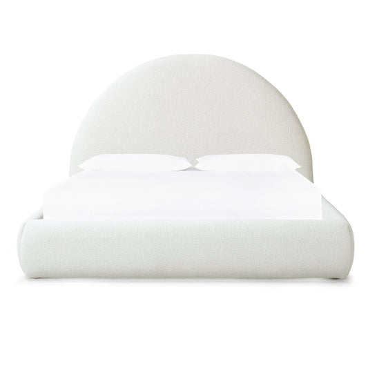 As Shown: King | Style: Upholstered | Fabric: Sheepskin White | Finish: N/A