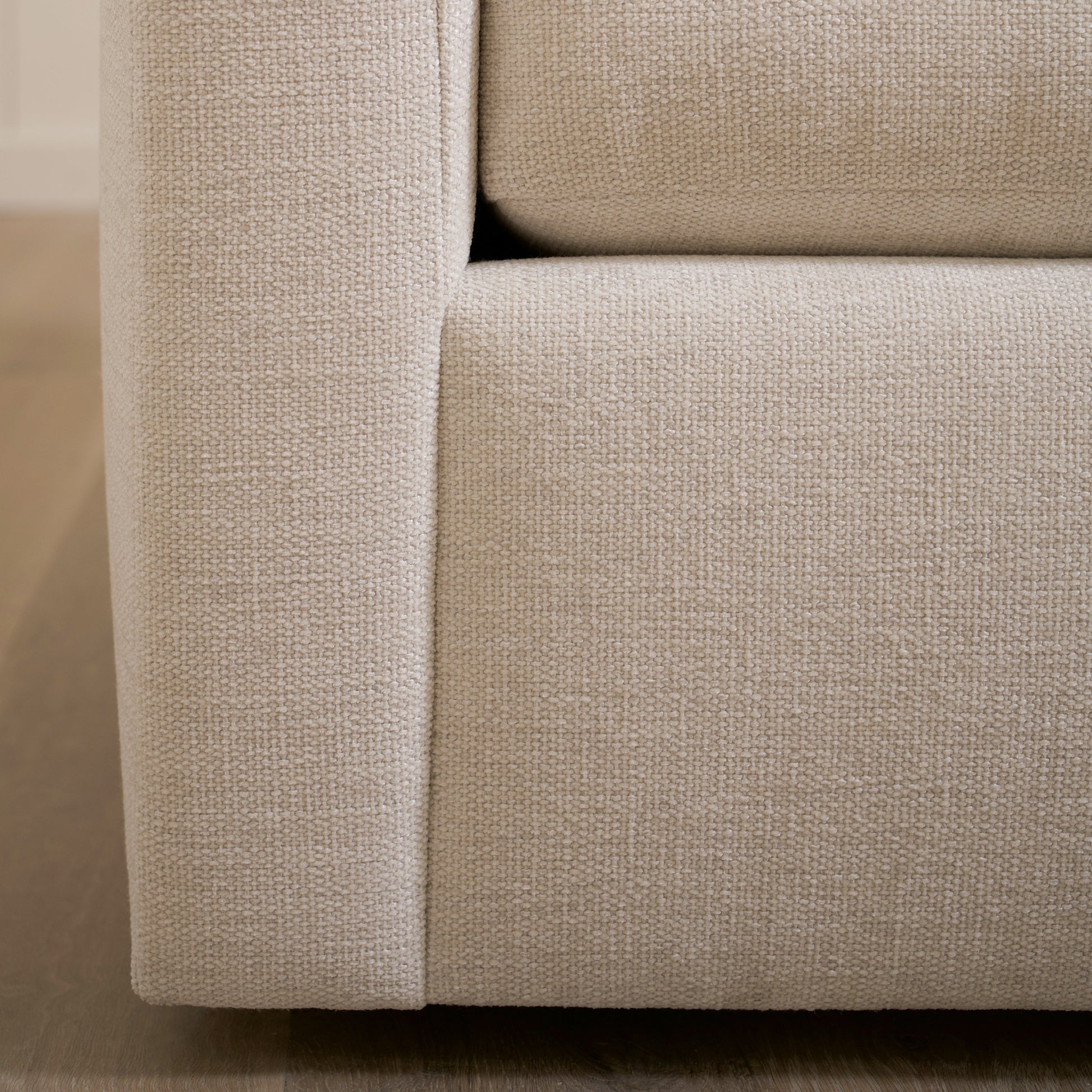 As Shown: 35"L x 39"D x 33"H | Style: Upholstered | Fabric: Rayna Frost | Base: Swivel | Finish: N/A 