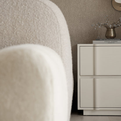 As Shown: 24"L x 20"D x 25"H | Material: Solid Ash | Finish: Wire Brushed Painted EdgeComb Grey