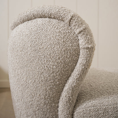 As Shown: 28"L x 29"D x 32.5"H | Style: Upholstered | Fabric: Berber Linen | Finish: Sand