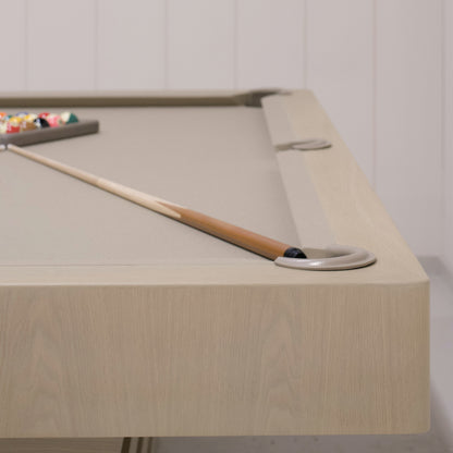 As Shown:  105‚ÄùL x 62.5‚ÄùD x 34‚ÄùH | Material: Solid and Engineered Oak | Finish: Natural & Beige Pockets