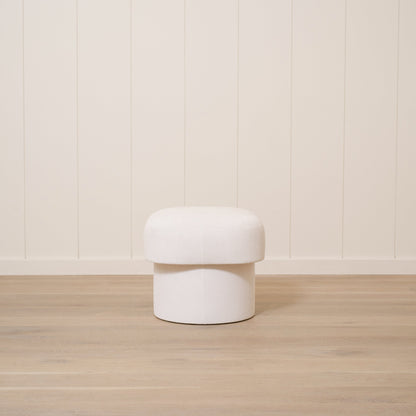 As Shown: 20"L x 20"D x 18"H | Fabric: Mila Sugar | Material: Solid & Engineered Oak | Finish: N/A