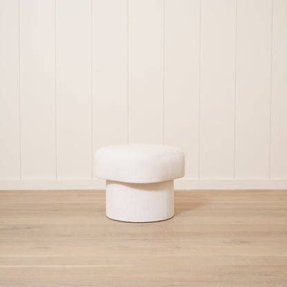 As Shown: 20"L x 20"D x 18"H | Fabric: Mila Sugar | Material: Solid & Engineered Oak | Finish: N/A