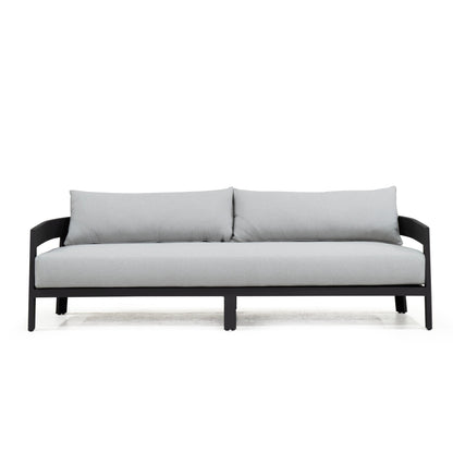 As Shown: in Vena Grey fabric.