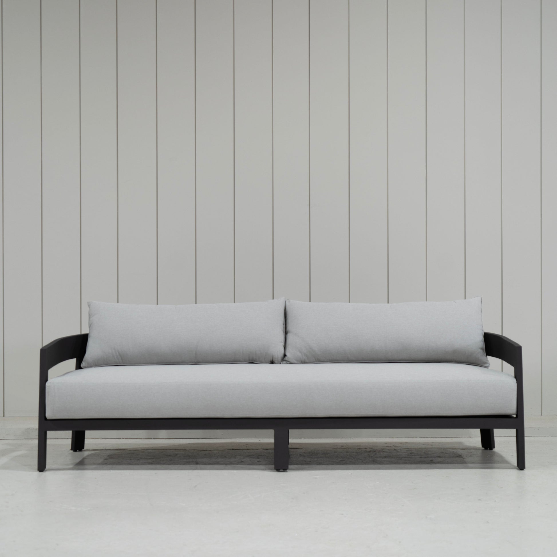 As Shown: in Vena Grey fabric.