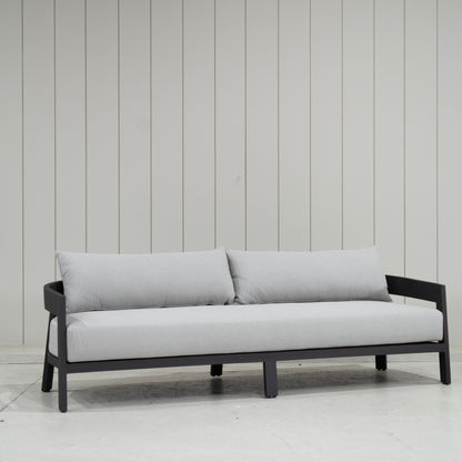 As Shown: in Vena Grey fabric.