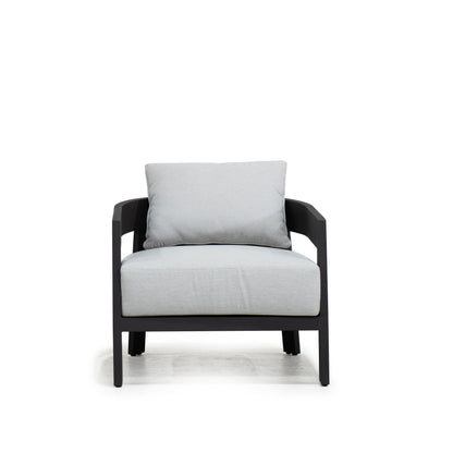 As Shown: in Vena Grey fabric.