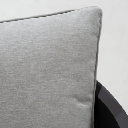 As Shown: in Vena Grey fabric.