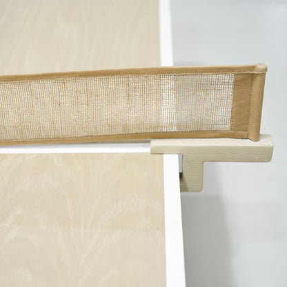 As Shown: 108"L x 60"D x 30"H | Material: Solid Oak | Finish: Sand | Painted Lines: Wire Brushed Figueroa